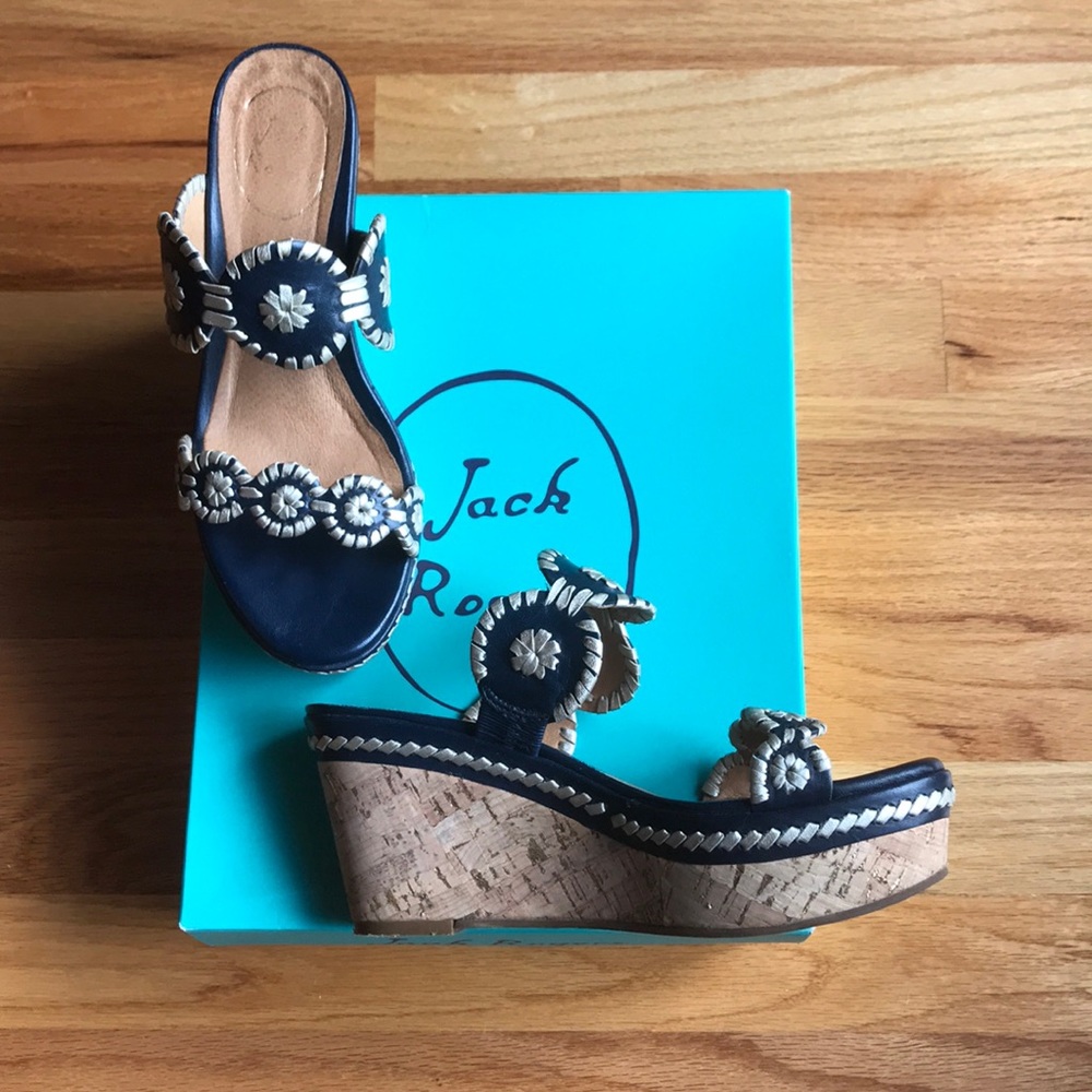 Jack Rogers wedges. Style Leigh Midnight Platform